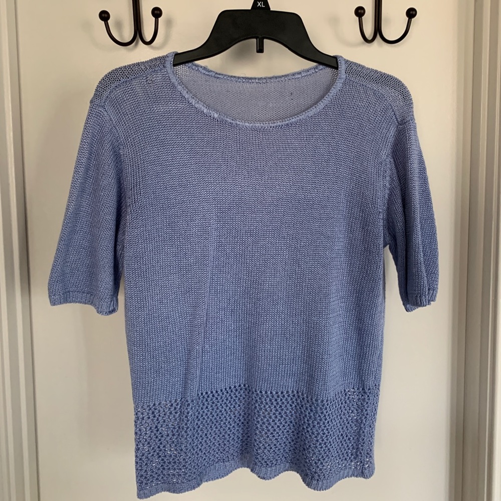☀️Vintage Blue Knit Top